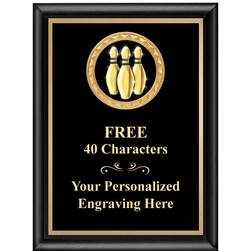 6X8 BLK SHINY EXEC INSERT PLQ