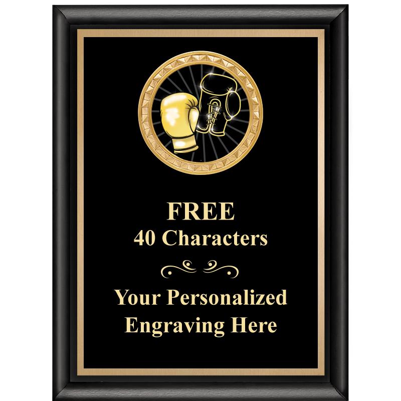 6X8 BLK SHINY EXEC INSERT PLQ