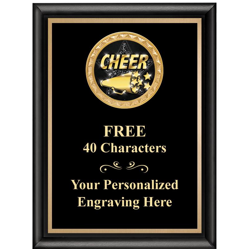 6X8 BLK SHINY EXEC INSERT PLQ