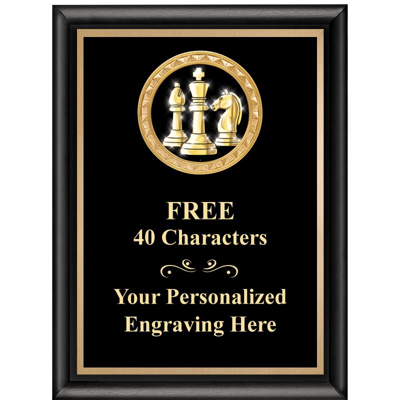 6X8 BLK SHINY EXEC INSERT PLQ