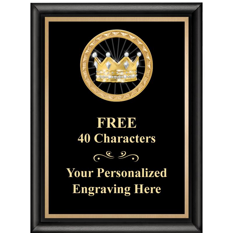 6X8 BLK SHINY EXEC INSERT PLQ