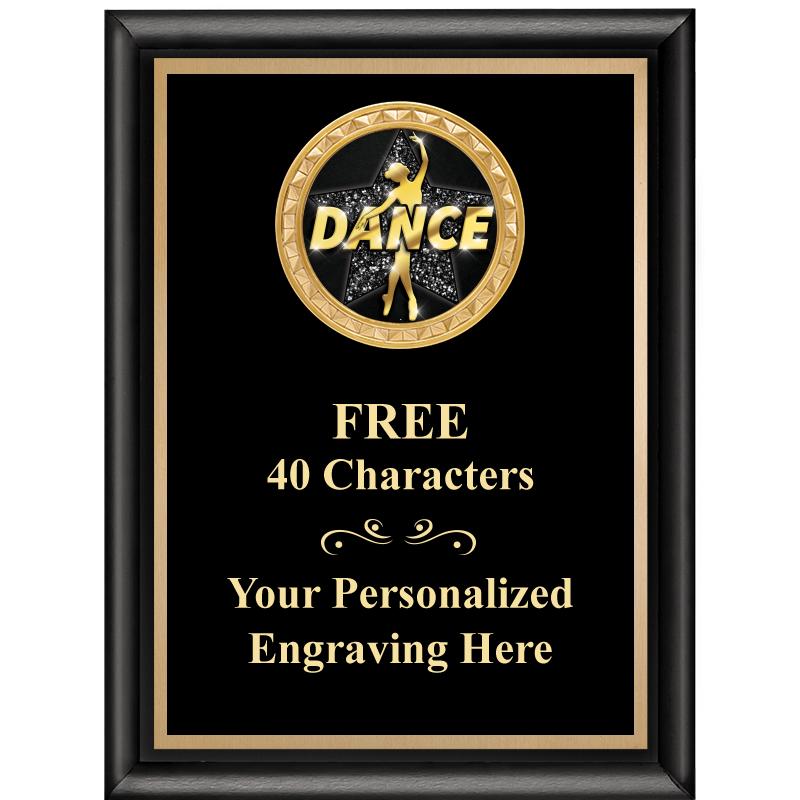 6X8 BLK SHINY EXEC INSERT PLQ