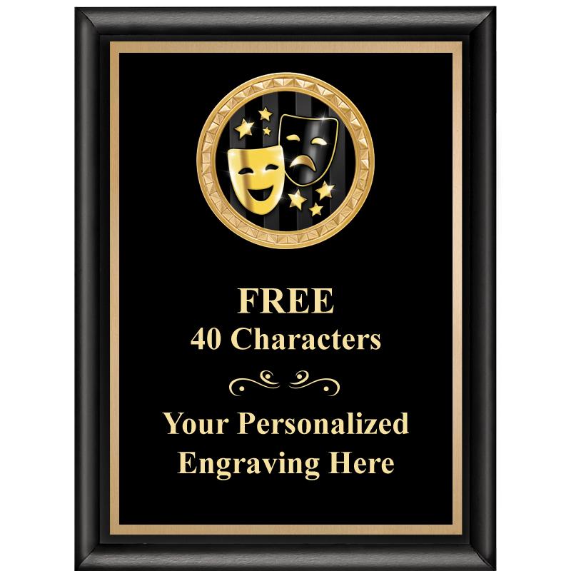 6X8 BLK SHINY EXEC INSERT PLQ