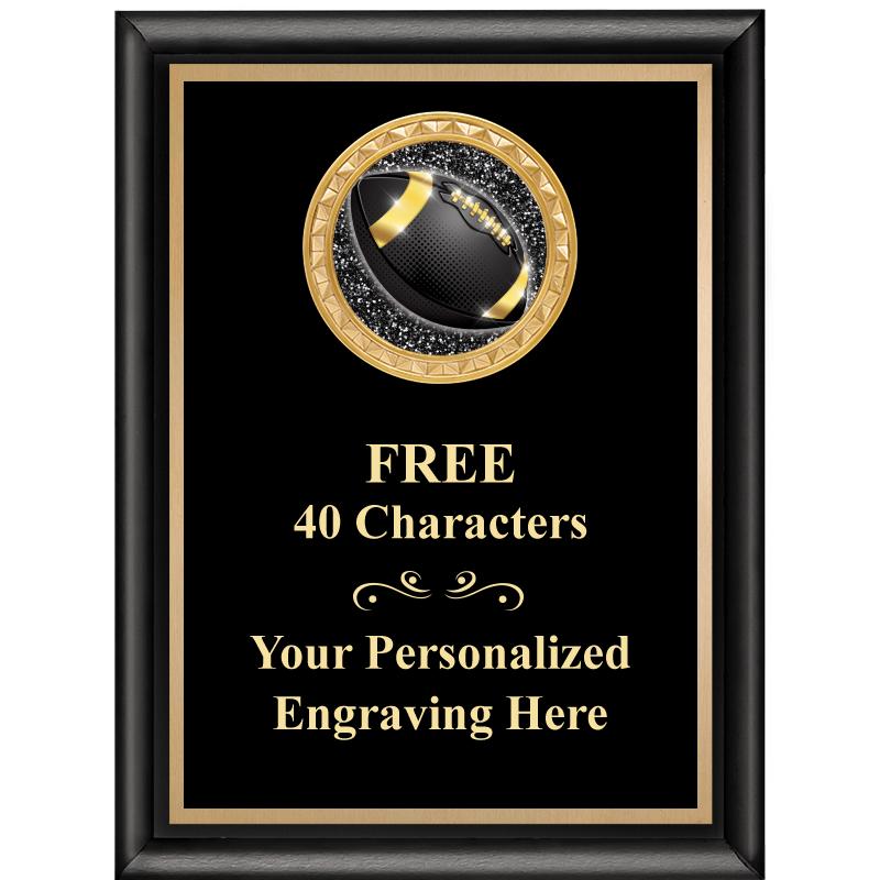 6X8 BLK SHINY EXEC INSERT PLQ