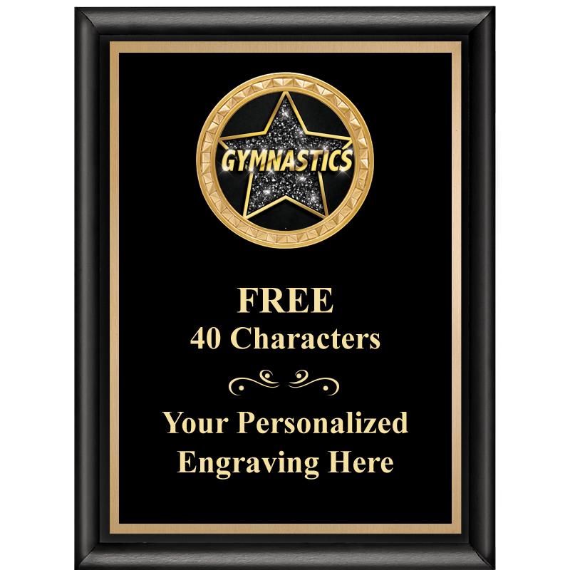 6X8 BLK SHINY EXEC INSERT PLQ