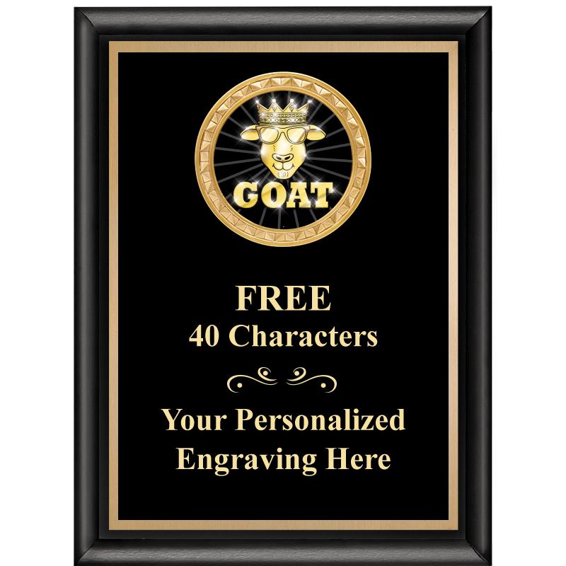 6X8 BLK SHINY EXEC INSERT PLQ