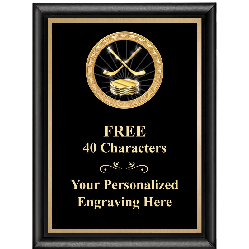 6X8 BLK SHINY EXEC INSERT PLQ