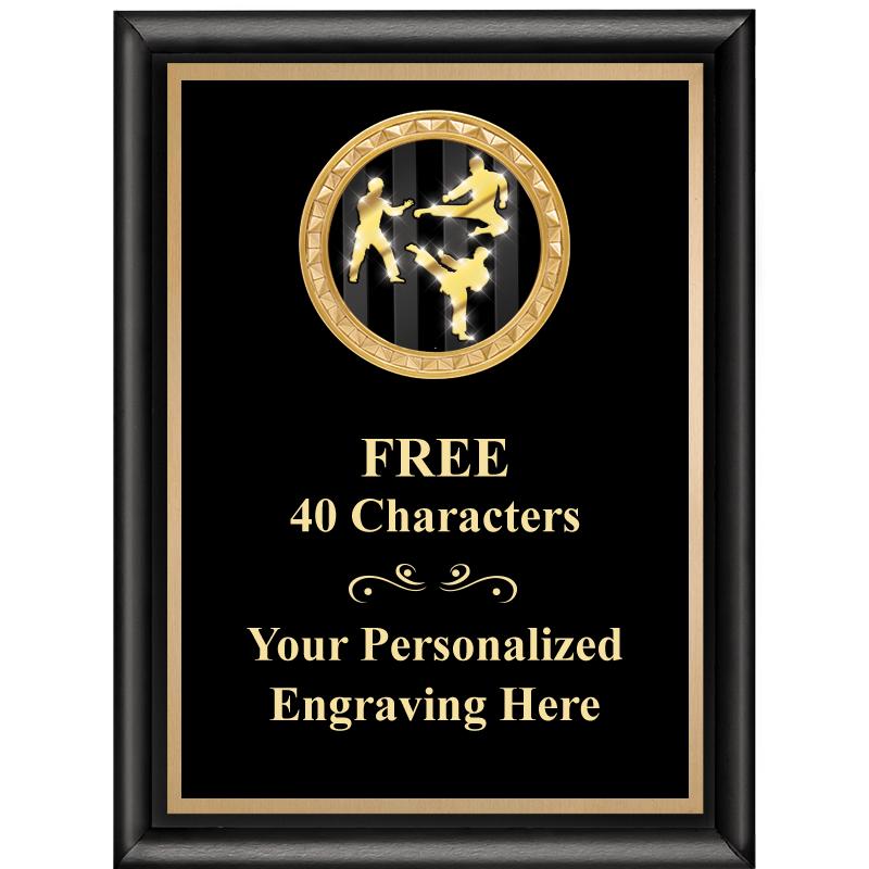 6X8 BLK SHINY EXEC INSERT PLQ