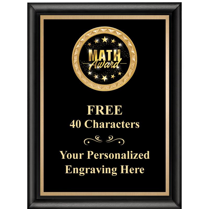 6X8 BLK SHINY EXEC INSERT PLQ