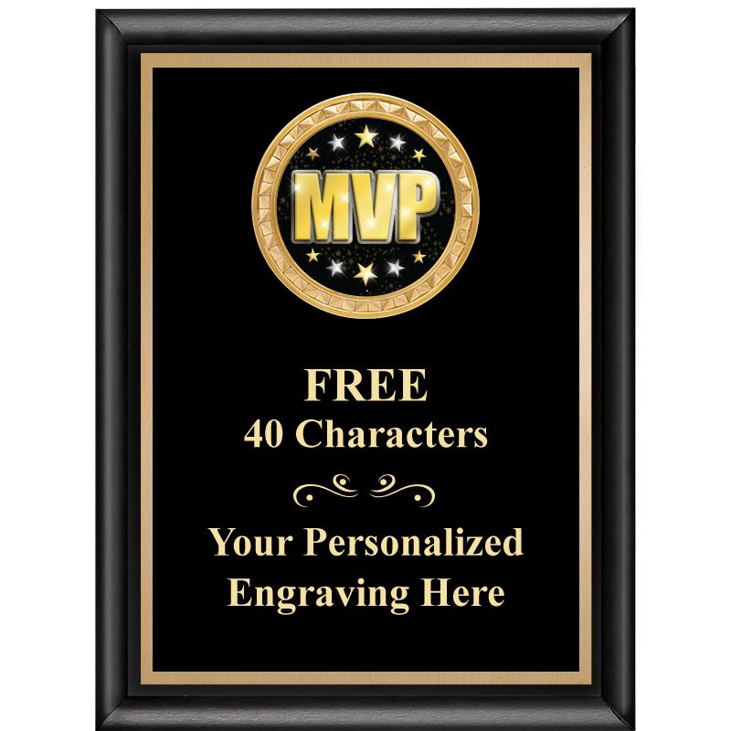 6X8 BLK SHINY EXEC INSERT PLQ