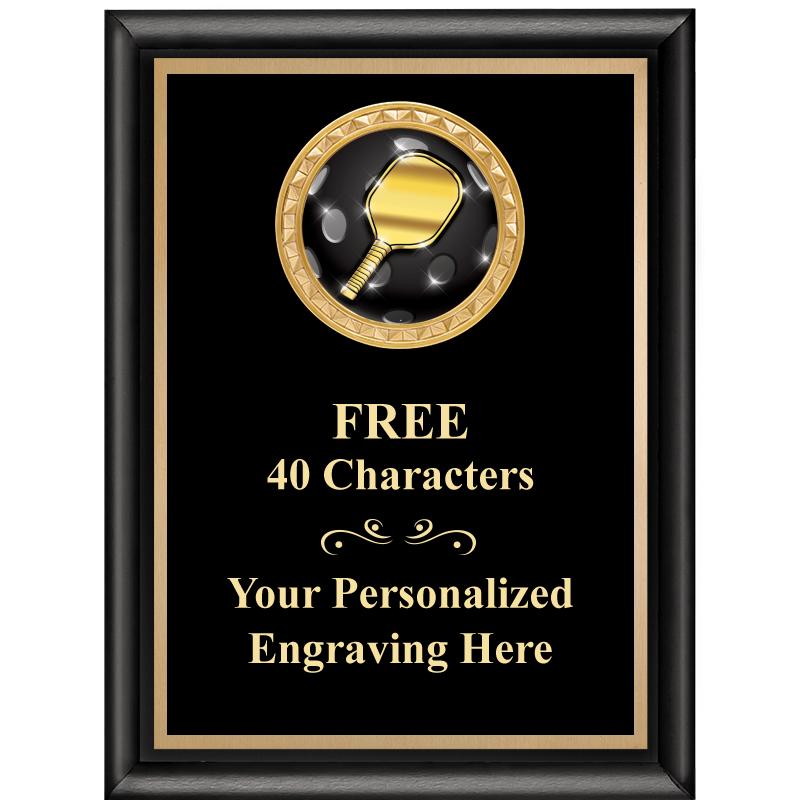 6X8 BLK SHINY EXEC INSERT PLQ