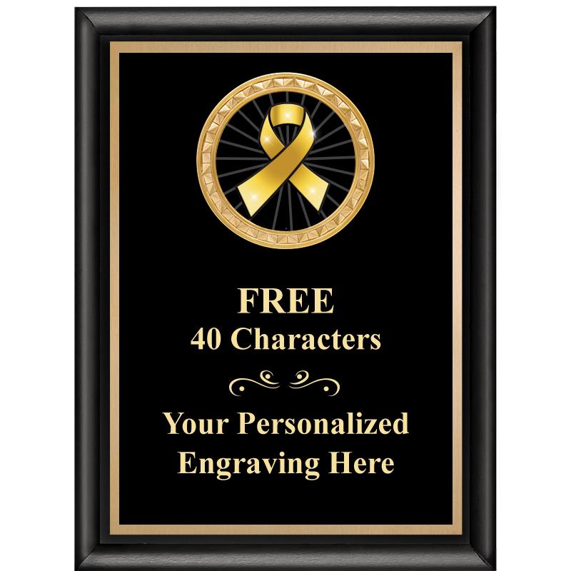 6X8 BLK SHINY EXEC INSERT PLQ