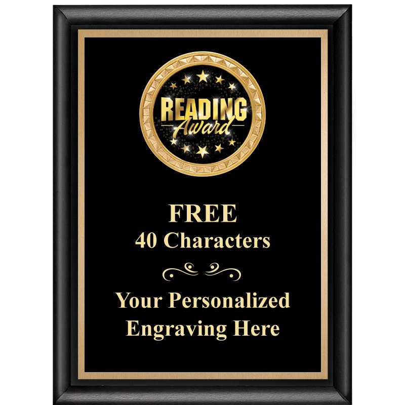 6X8 BLK SHINY EXEC INSERT PLQ