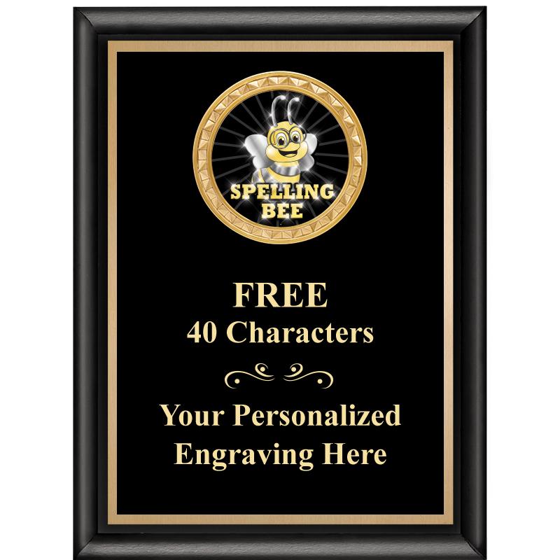 6X8 BLK SHINY EXEC INSERT PLQ