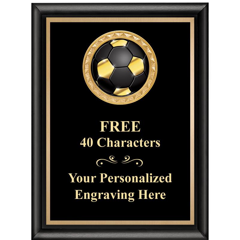 6X8 BLK SHINY EXEC INSERT PLQ