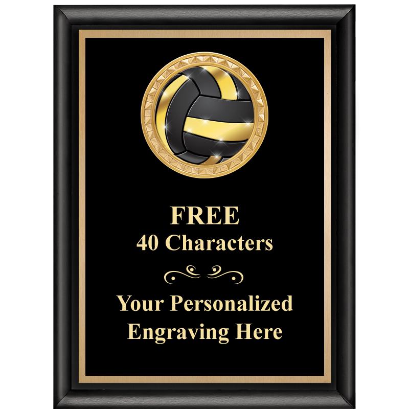 6X8 BLK SHINY EXEC INSERT PLQ