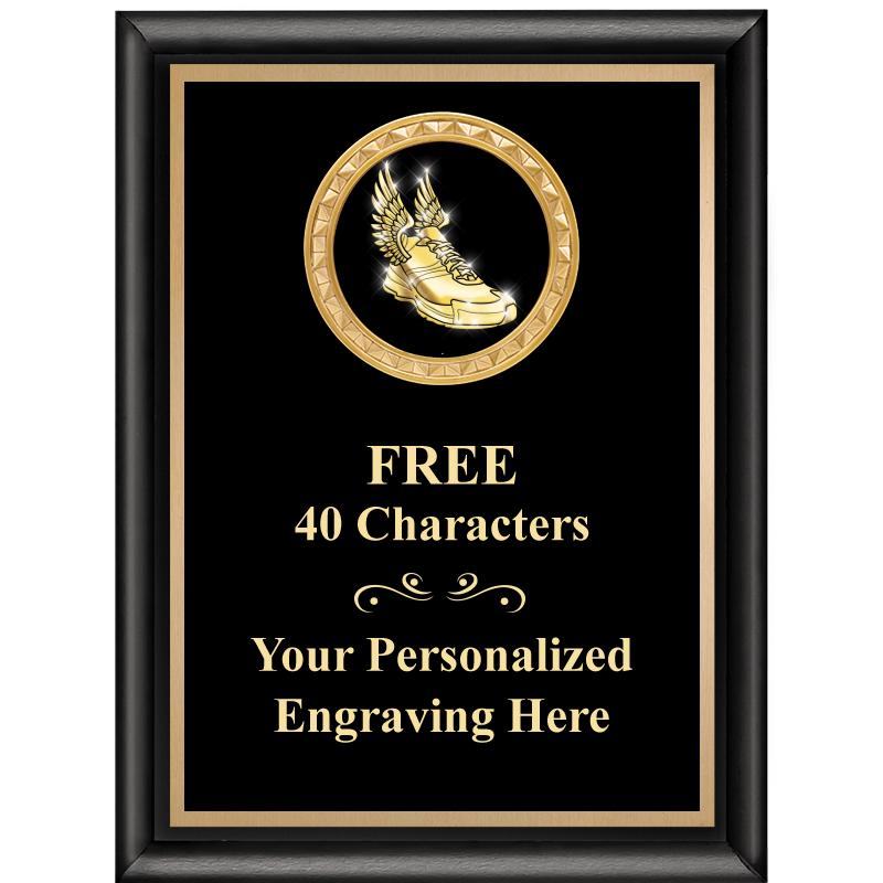 6X8 BLK SHINY EXEC INSERT PLQ