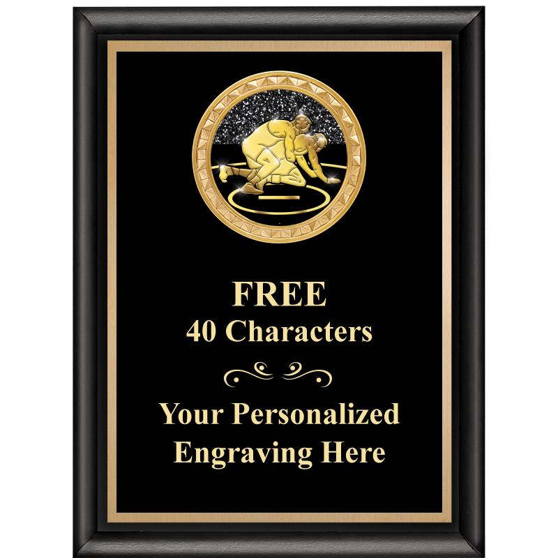 6X8 BLK SHINY EXEC INSERT PLQ