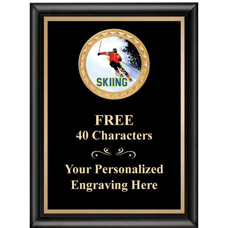 6X8 BLK SHINY EXEC INSERT PLQ