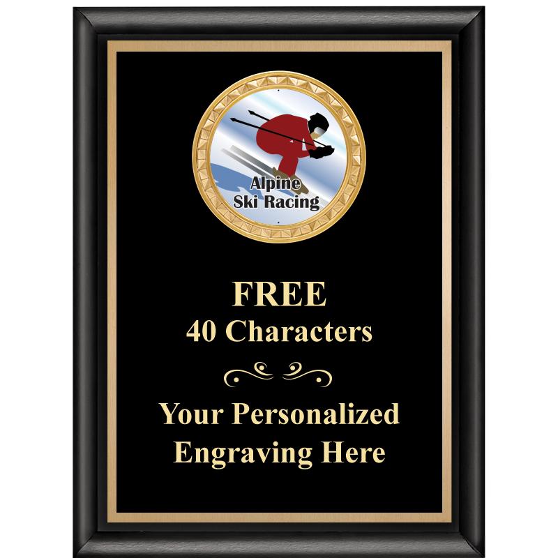 6X8 BLK SHINY EXEC INSERT PLQ