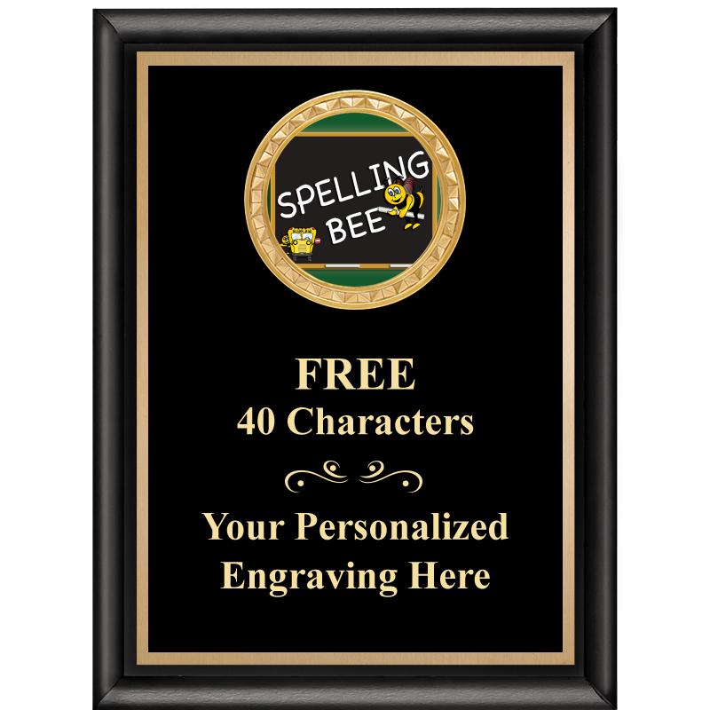 6X8 BLK SHINY EXEC INSERT PLQ