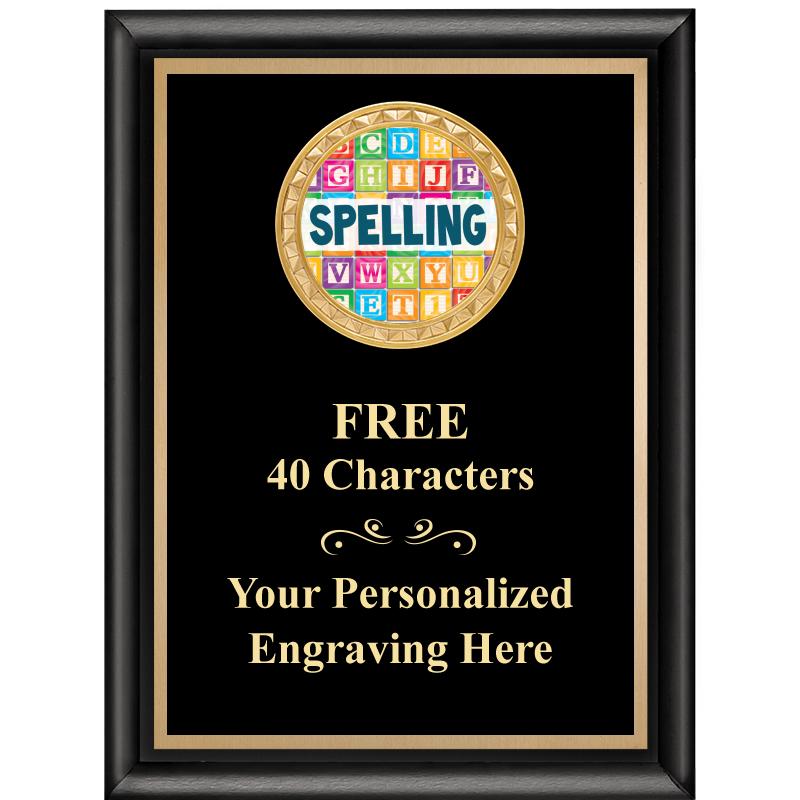 6X8 BLK SHINY EXEC INSERT PLQ