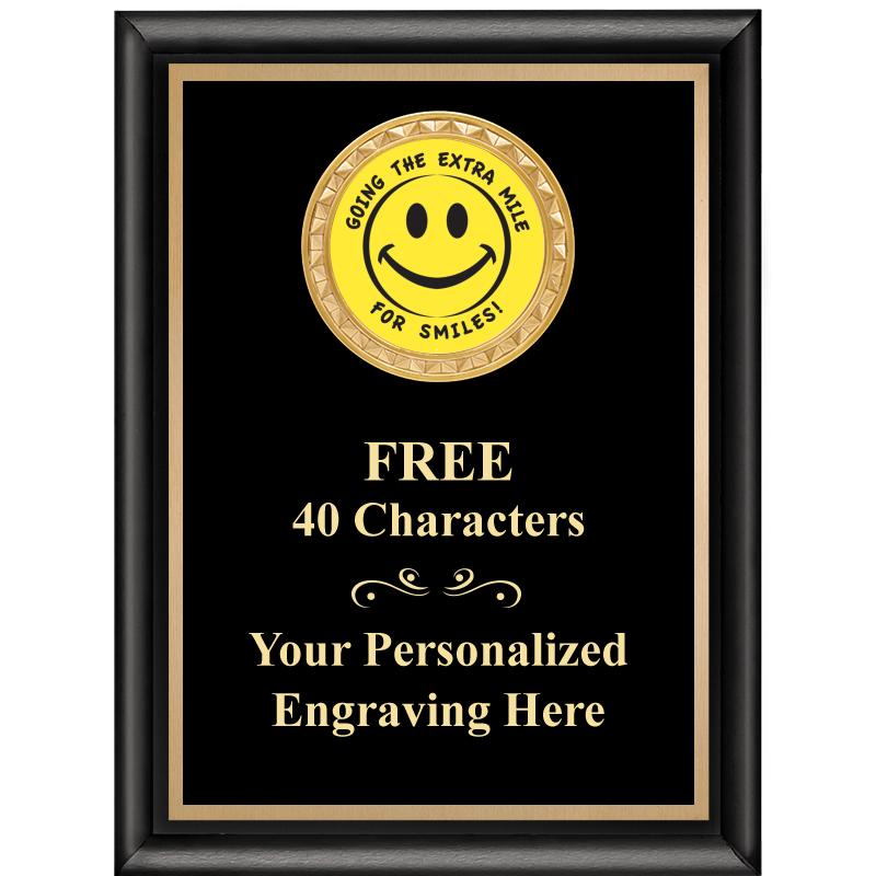 6X8 BLK SHINY EXEC INSERT PLQ