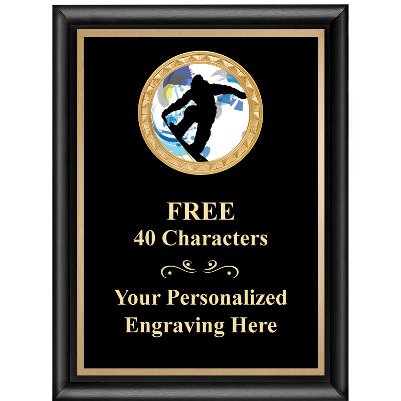 6X8 BLK SHINY EXEC INSERT PLQ