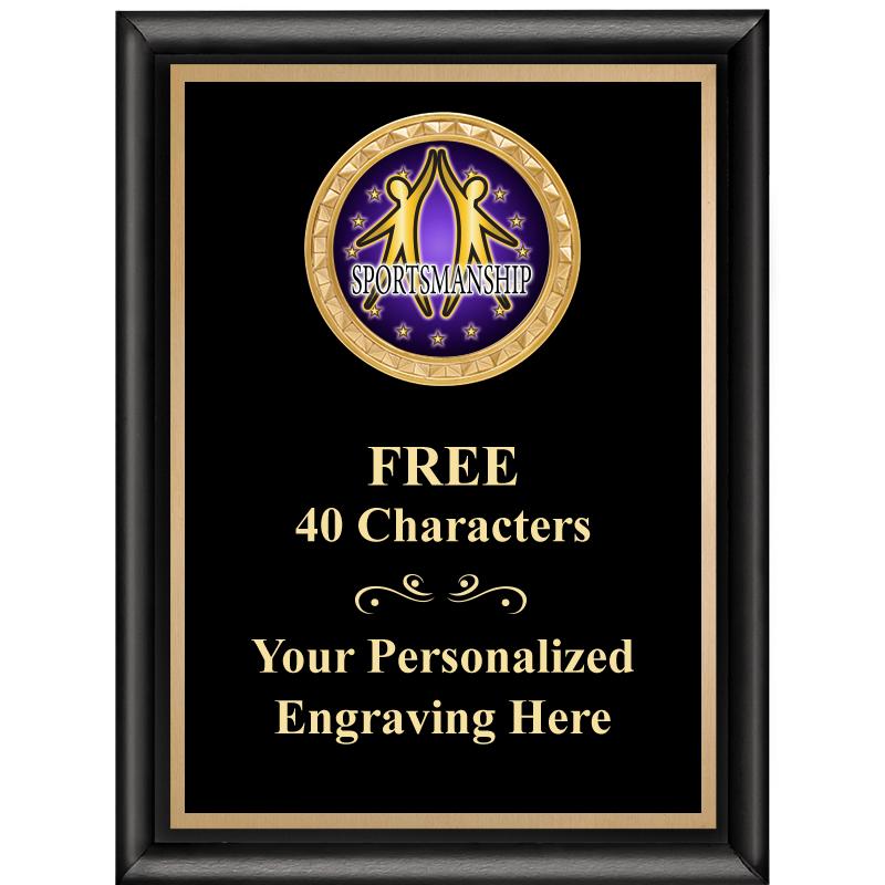 6X8 BLK SHINY EXEC INSERT PLQ