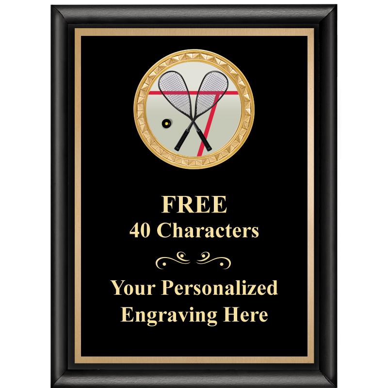 6X8 BLK SHINY EXEC INSERT PLQ