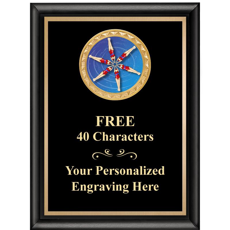 6X8 BLK SHINY EXEC INSERT PLQ