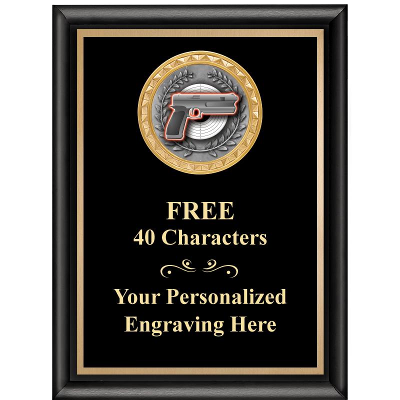 6X8 BLK SHINY EXEC INSERT PLQ