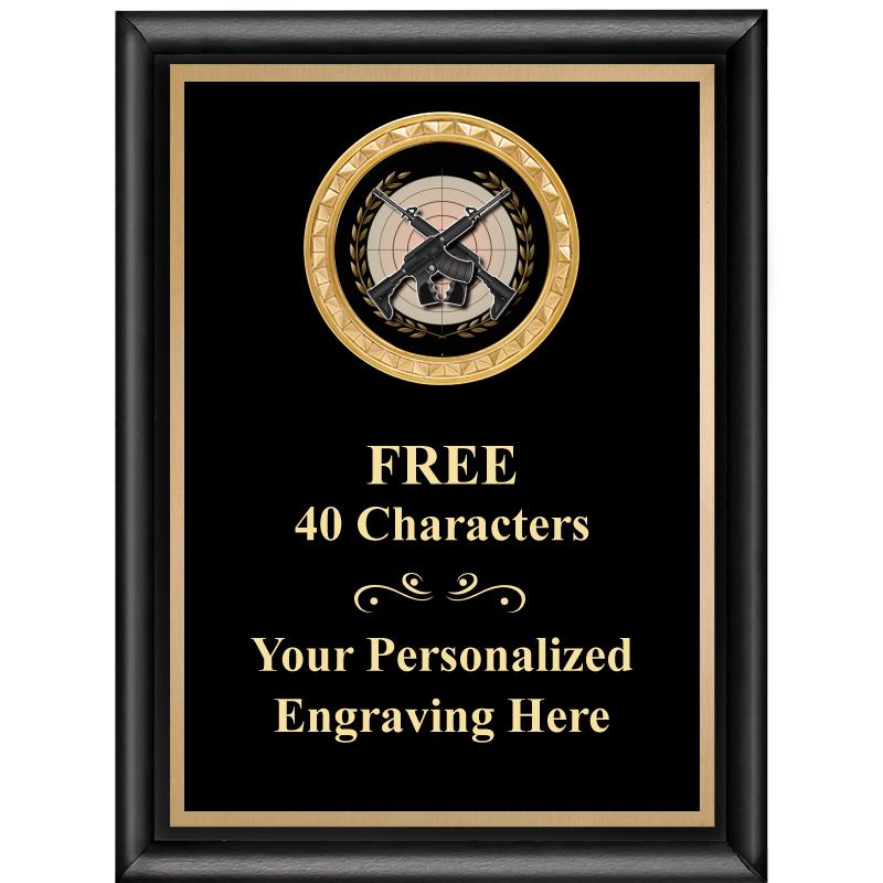 6X8 BLK SHINY EXEC INSERT PLQ