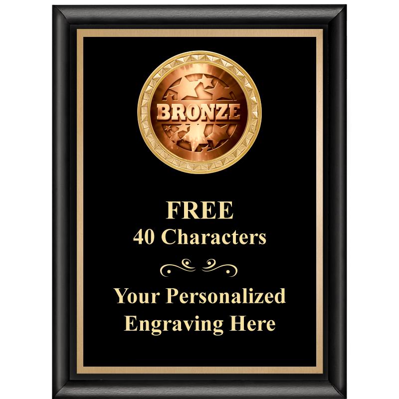 6X8 BLK SHINY EXEC INSERT PLQ