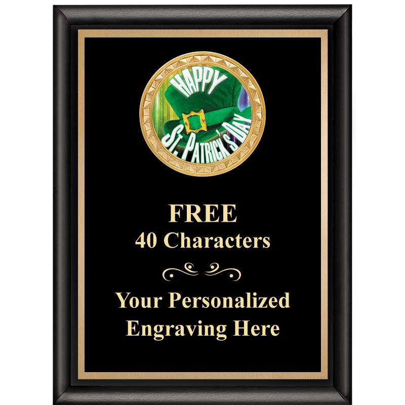 6X8 BLK SHINY EXEC INSERT PLQ