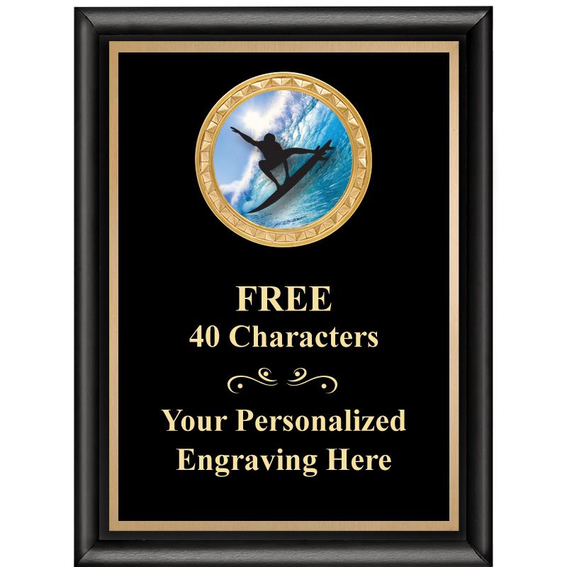 6X8 BLK SHINY EXEC INSERT PLQ