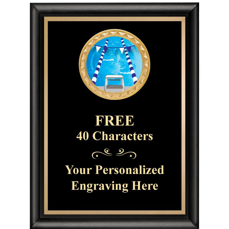 6X8 BLK SHINY EXEC INSERT PLQ