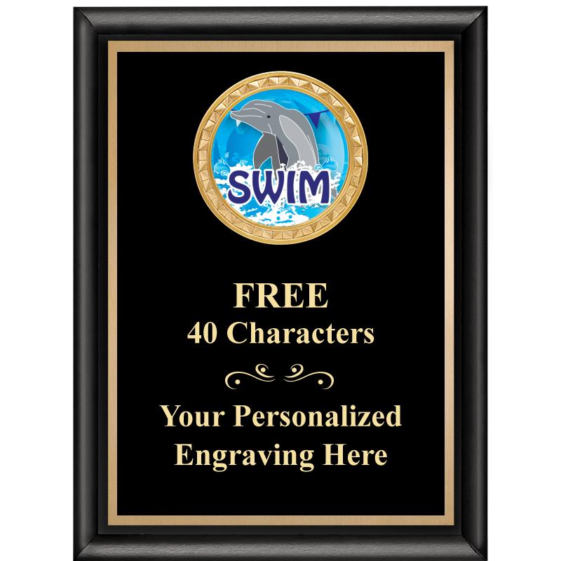 6X8 BLK SHINY EXEC INSERT PLQ