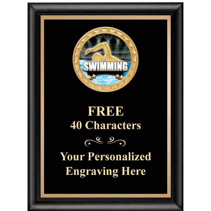 6X8 BLK SHINY EXEC INSERT PLQ