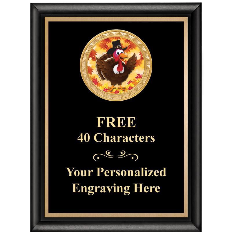 6X8 BLK SHINY EXEC INSERT PLQ