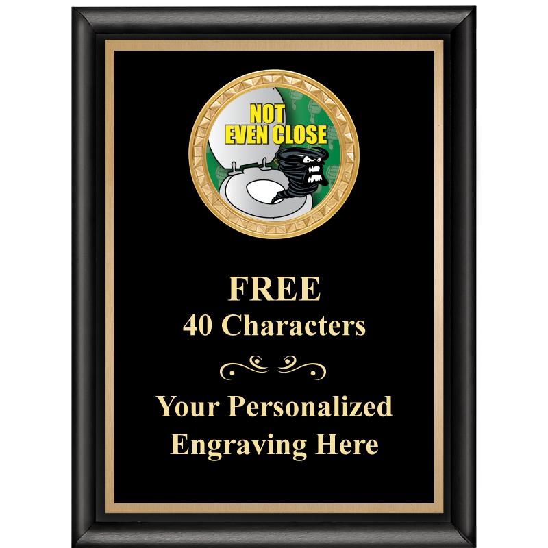 6X8 BLK SHINY EXEC INSERT PLQ