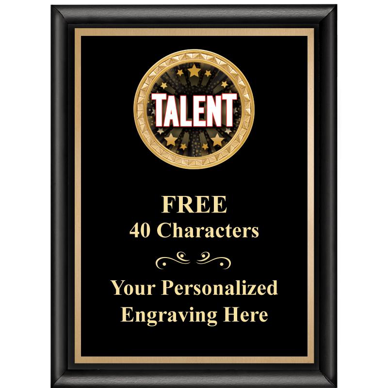 6X8 BLK SHINY EXEC INSERT PLQ