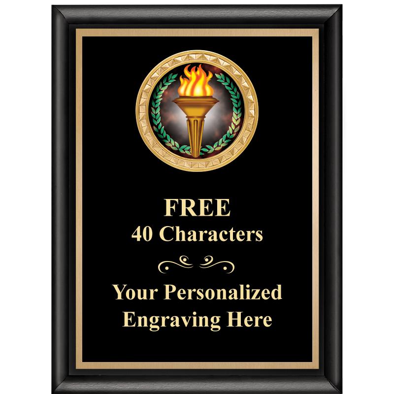 6X8 BLK SHINY EXEC INSERT PLQ