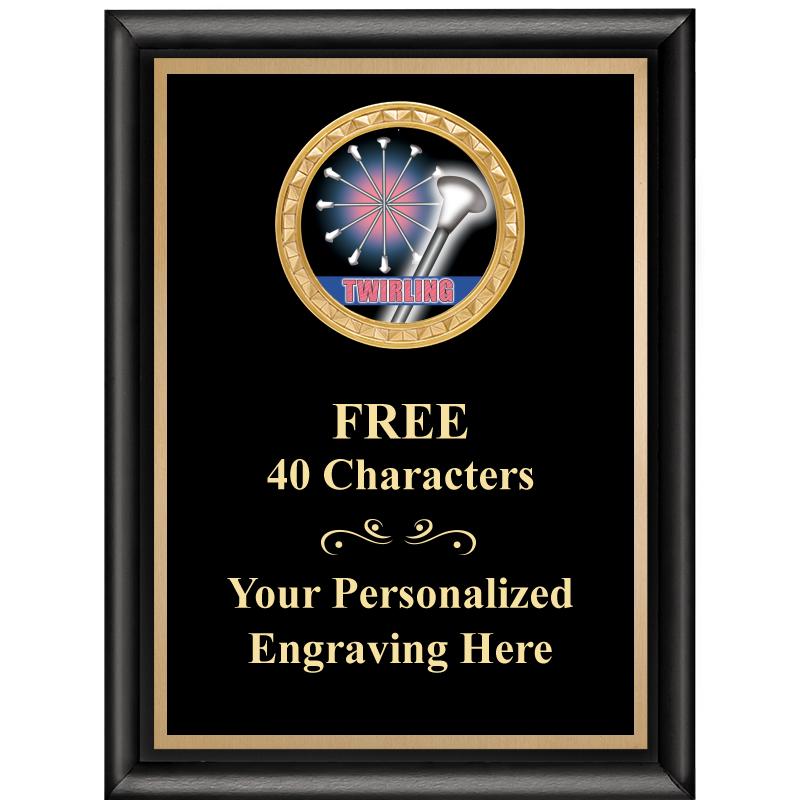 6X8 BLK SHINY EXEC INSERT PLQ