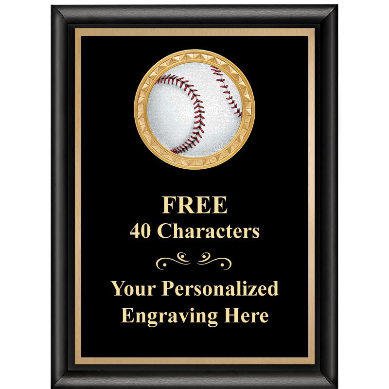 6X8 BLK SHINY EXEC INSERT PLQ