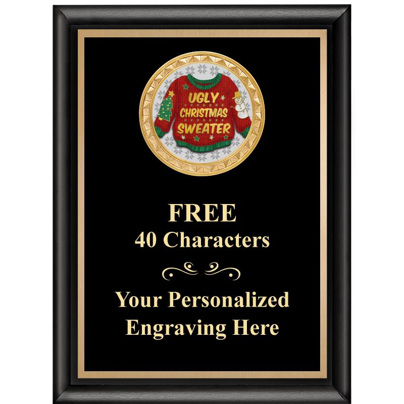 6X8 BLK SHINY EXEC INSERT PLQ