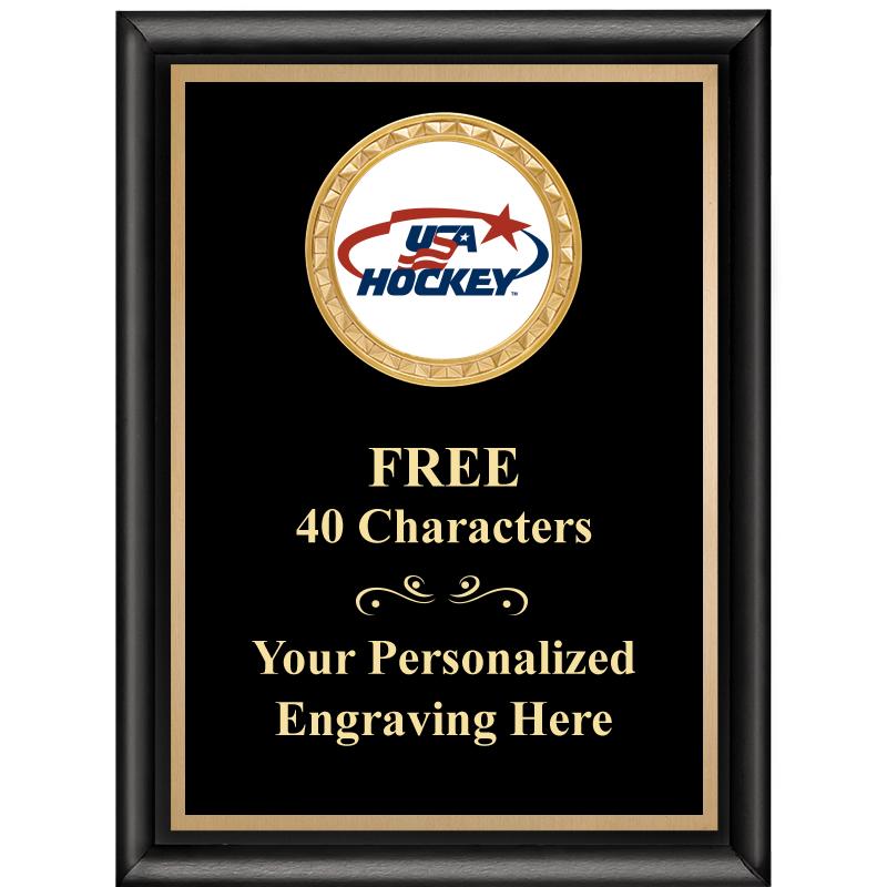 6X8 BLK SHINY EXEC INSERT PLQ