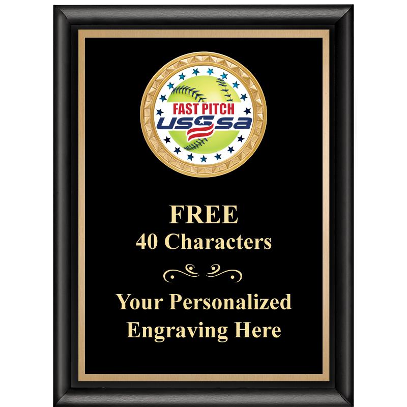 6X8 BLK SHINY EXEC INSERT PLQ