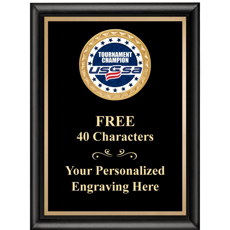 6X8 BLK SHINY EXEC INSERT PLQ