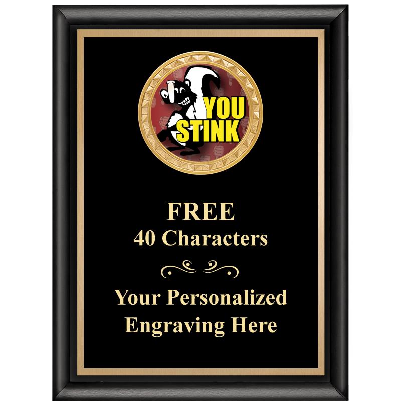 6X8 BLK SHINY EXEC INSERT PLQ